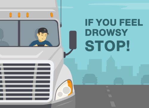 drowsy truck driver