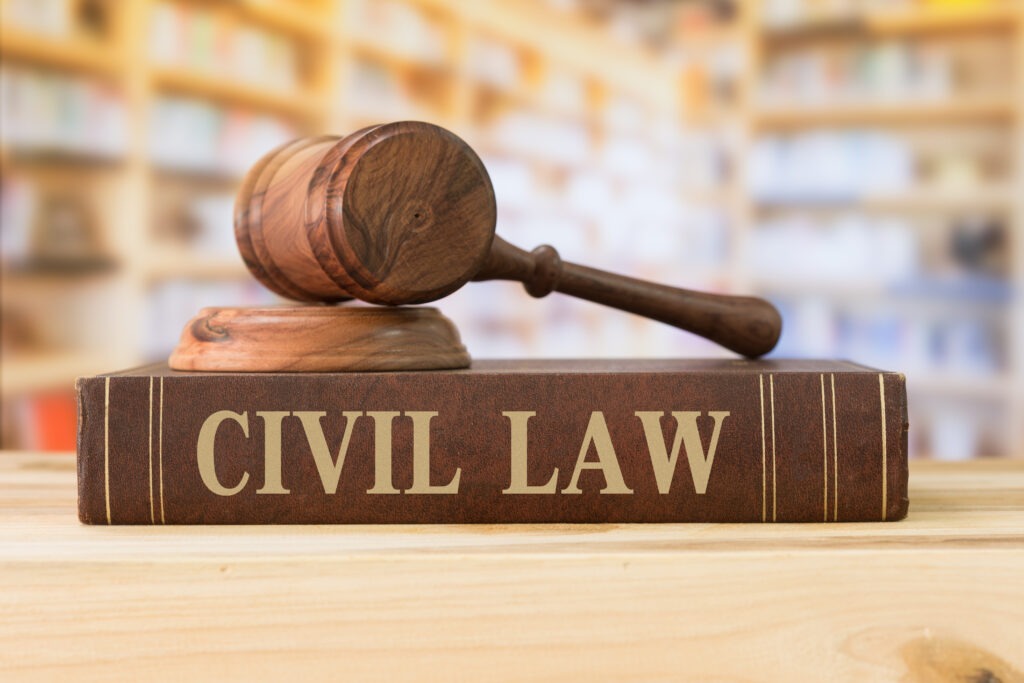 Civil-law-book-on-desk-with-judges-gavel